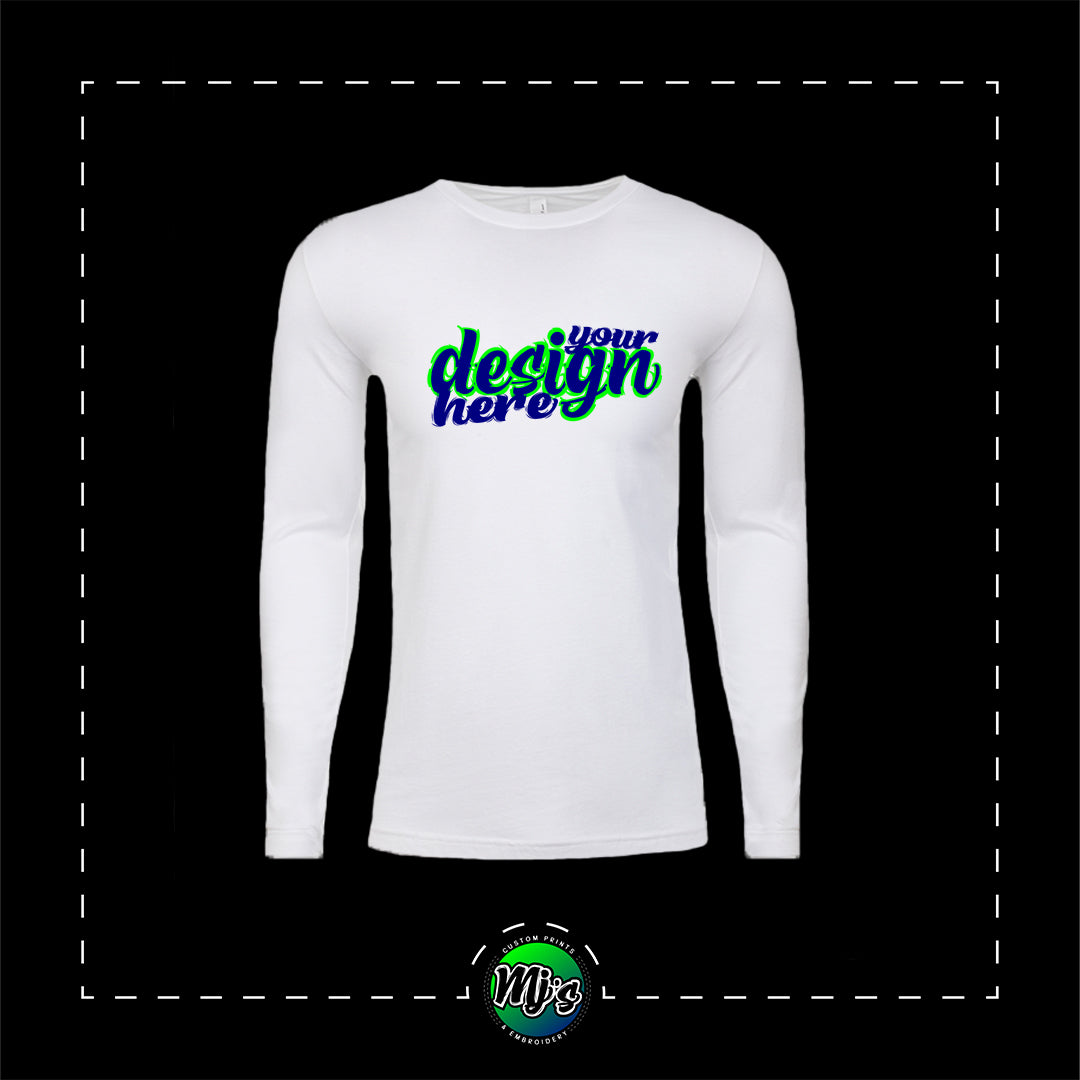 DTG Premium White Long Sleeve Shirts