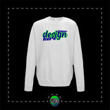 DTG Premium White Crewneck Sweatshirts